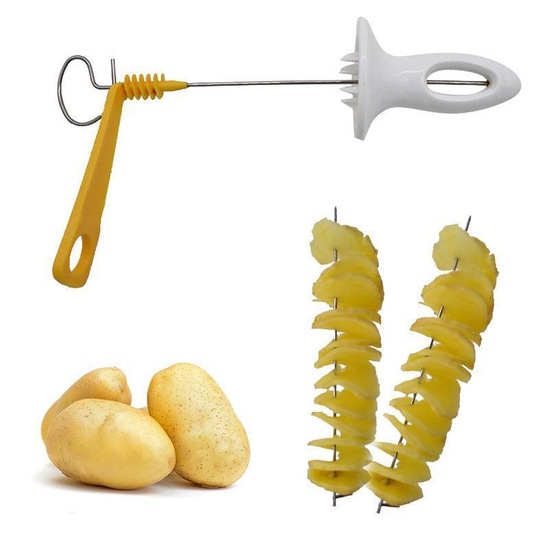 Manual Stainless Steel Sweet Potatoes Machine Potato Slicer Potato Spiral  Cutter For Kitchen Tool