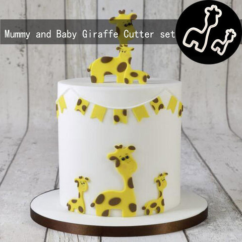 2pcs/set Mummy & Baby Giraffe Decoration Cookie Cutter Shape-kitchen-Pocket Outdoor-Pocket Outdoor