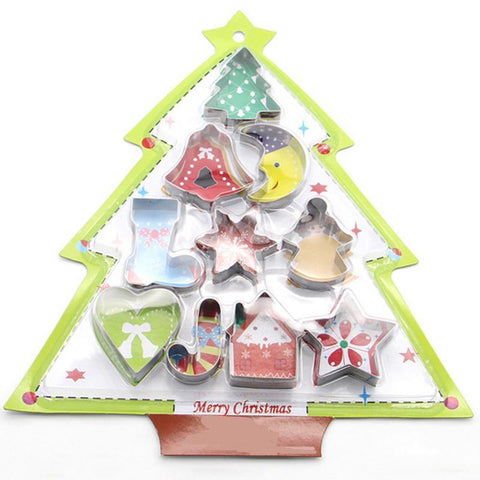 3D 10 Pcs Bakeware Mould Christmas Cookie Cutter Set-kitchen-Pocket Outdoor-Pocket Outdoor