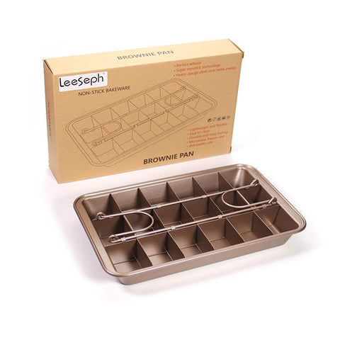 Brownie Pan, Professional Slice Solutions Non Stick Cake mold-kitchen-Pocket Outdoor-Pocket Outdoor