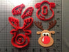 Custom Made 3D Printed Cookie Cutters Rudolph the Reindeer Cookie Cutters-kitchen-Pocket Outdoor-reindeer 2 inch-Pocket Outdoor