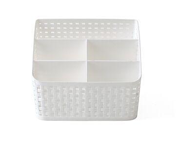 Multi-grid plastic box cosmetic case-storage organizer-Pocket Outdoor-White-Pocket Outdoor