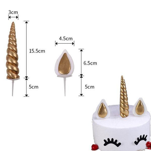 Unicorn Cake Toppers-Pocket Outdoor-Gold - Large-PocketOutdoor