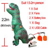Kids Inflatable Dinosaur Costume - T-Rex-PocketOutdoor-Green t rex-L-PocketOutdoor