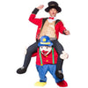 Ride on Me Mascot Costume Clown