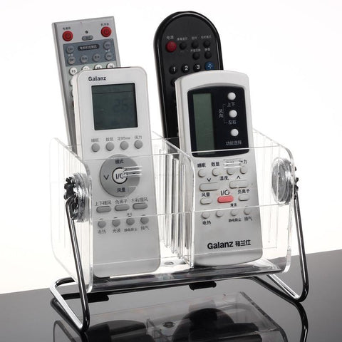 Transparent Acrylic Desktop remote control holder-storage organizer-Pocket Outdoor-Pocket Outdoor