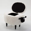 Washable Stool with Storage: Sheep Edition-sofa-Pocket Outdoor-White storage box-Pocket Outdoor