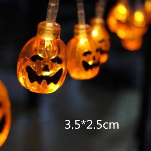 10 LED 1.8M Halloween Decor Pumpkins/Ghost/Spider/Skull LED String-light-Pocket Outdoor-pumpkin-Pocket Outdoor