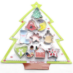 3D 10 Pcs Bakeware Mould Christmas Cookie Cutter Set-kitchen-Pocket Outdoor-Pocket Outdoor