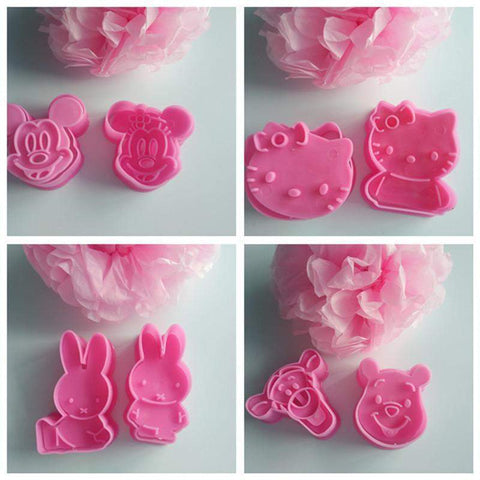 3D 2Pcs/Set Hello Kitty Mickey Shape Cookie Mould-kitchen-Pocket Outdoor-Pocket Outdoor