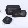 3pcs/set Cool cosmetic packing bag Headphone/data cable organizer-storage organizer-Pocket Outdoor-Black-Pocket Outdoor