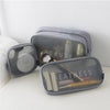 3pcs/set Cool cosmetic packing bag Headphone/data cable organizer-storage organizer-Pocket Outdoor-Gray-Pocket Outdoor
