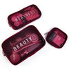 3pcs/set Cool cosmetic packing bag Headphone/data cable organizer-storage organizer-Pocket Outdoor-Red-Pocket Outdoor