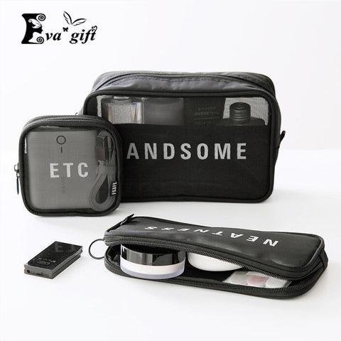 3pcs/set Cool cosmetic packing bag Headphone/data cable organizer-storage organizer-Pocket Outdoor-Pocket Outdoor