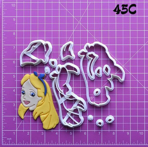 Alice in Wonderland Biscuit Cutter Set Custom Made 3D Printed Cookie Cutter-kitchen-Pocket Outdoor-45C 2 inch-Pocket Outdoor