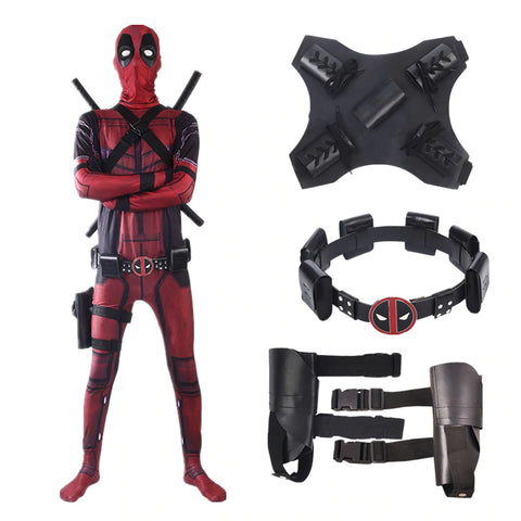 HQ Deadpool Costume Spandex Lycra - Adults and Kids-PocketOutdoor-Adult Full Set-XS-PocketOutdoor
