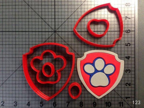 Cartoon TV Everest Badge Custom Made 3D Printed Cookie Cutter Stamp-kitchen-Pocket Outdoor-paw badge 2 inch-Pocket Outdoor