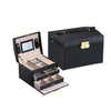 High quality PU Leather Jewelry box Organizer-storage organizer-Pocket Outdoor-Black-Pocket Outdoor