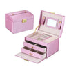 High quality PU Leather Jewelry box Organizer-storage organizer-Pocket Outdoor-Light Purple-Pocket Outdoor