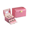 High quality PU Leather Jewelry box Organizer-storage organizer-Pocket Outdoor-Light Red-Pocket Outdoor