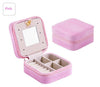 Mini Travel jewelry box-storage organizer-Pocket Outdoor-Pink-Pocket Outdoor