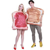 Couple Sandwich Costume: Funny Foods-Costume-PocketOutdoor-Couple Dress-One Size-PocketOutdoor