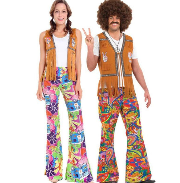 Hippie Couple Costume 60s 70s Retro Party Clothes | PocketOutdoor