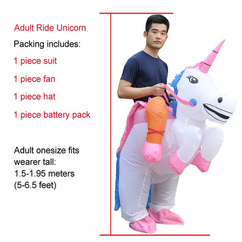 Inflatable Unicorn Costume-Adult Rider Unicorn-One Size-PocketOutdoor