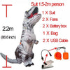 Kids Inflatable Dinosaur Costume - T-Rex-PocketOutdoor-White t rex-L-PocketOutdoor