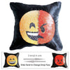 Reversible Emoji Sequin Mermaid Pillow Cover-Emoji-Pocket Outdoor-Anger and Laugh-Pocket Outdoor