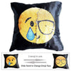 Reversible Emoji Sequin Mermaid Pillow Cover-Emoji-Pocket Outdoor-Glasses and regretfu-Pocket Outdoor