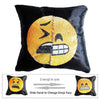 Reversible Emoji Sequin Mermaid Pillow Cover-Emoji-Pocket Outdoor-Grinning and Sadnes-Pocket Outdoor