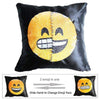 Reversible Emoji Sequin Mermaid Pillow Cover-Emoji-Pocket Outdoor-Grinning and Smile-Pocket Outdoor