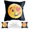 Reversible Emoji Sequin Mermaid Pillow Cover-Emoji-Pocket Outdoor-Kissing and love-Pocket Outdoor