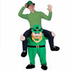 Ride on Me Mascot Costumes Carry Back-Costume-Pocket Outdoor-Green man-One Size-Pocket Outdoor