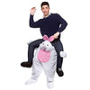 Ride on Me Mascot Costumes Carry Back-Costume-Pocket Outdoor-Rabbit-One Size-Pocket Outdoor