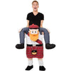 Ride on Me Mascot Costumes Carry Back-Costume-Pocket Outdoor-Red plaid-One Size-Pocket Outdoor