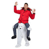 Ride on Me Mascot Costumes Carry Back-Costume-Pocket Outdoor-White bear-One Size-Pocket Outdoor