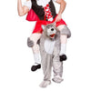 Ride on Me Mascot Costumes Carry Back-Costume-Pocket Outdoor-Wolf-One Size-Pocket Outdoor