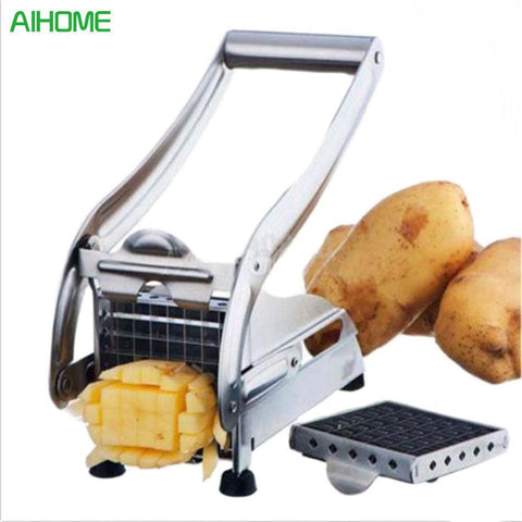 Stainless Steel Home French Fries Potato Strip Cutting Cutter + 2 Blades-kitchen-Pocket Outdoor-Pocket Outdoor