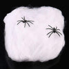 Stretchy Spider Web With Spider for Halloween Party Decoration-Spider web-Pocket Outdoor-White-Pocket Outdoor