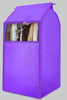 Transparent big Dust-proof clothes bag for wardrobe-storage organizer-Pocket Outdoor-Purple-80 x 50 x 54-Pocket Outdoor