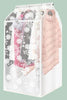 Transparent big Dust-proof clothes bag for wardrobe-storage organizer-Pocket Outdoor-white flower-80 x 50 x 54-Pocket Outdoor